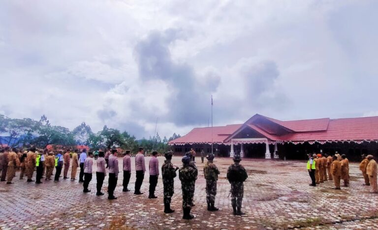 TNI Polri Dan ASN Pegubin Gelar Apel Gabungan Perkuat Sinergi Cegah